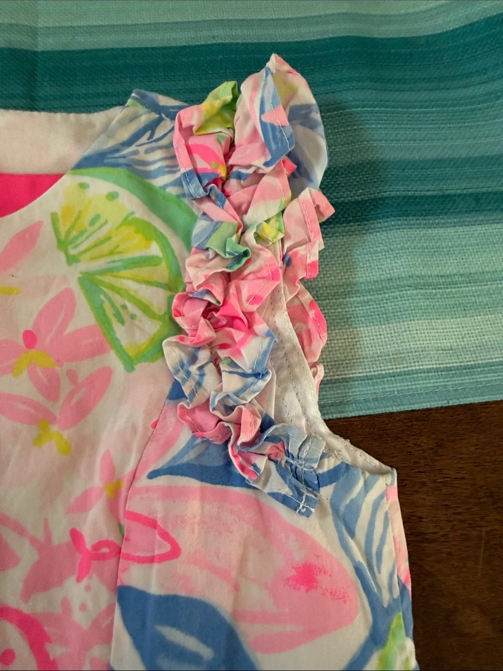 Lilly Pulitzer Pink/ Blue floral and Lime Citrus Print